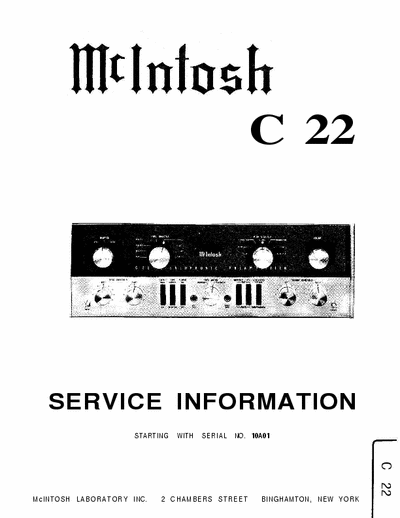 McIntosh C 22 McIntosh amplifier